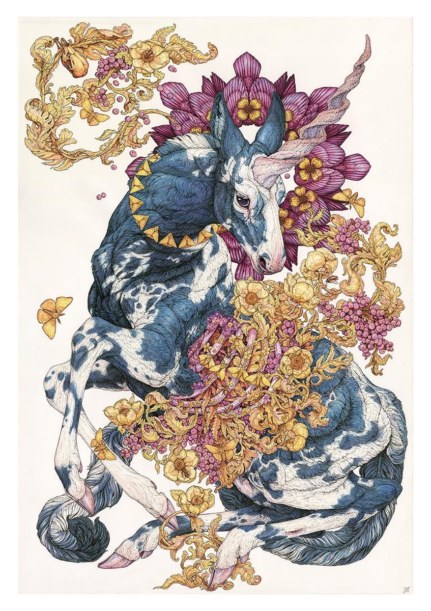 Heavenly Unicorn Large Limited Edition Print