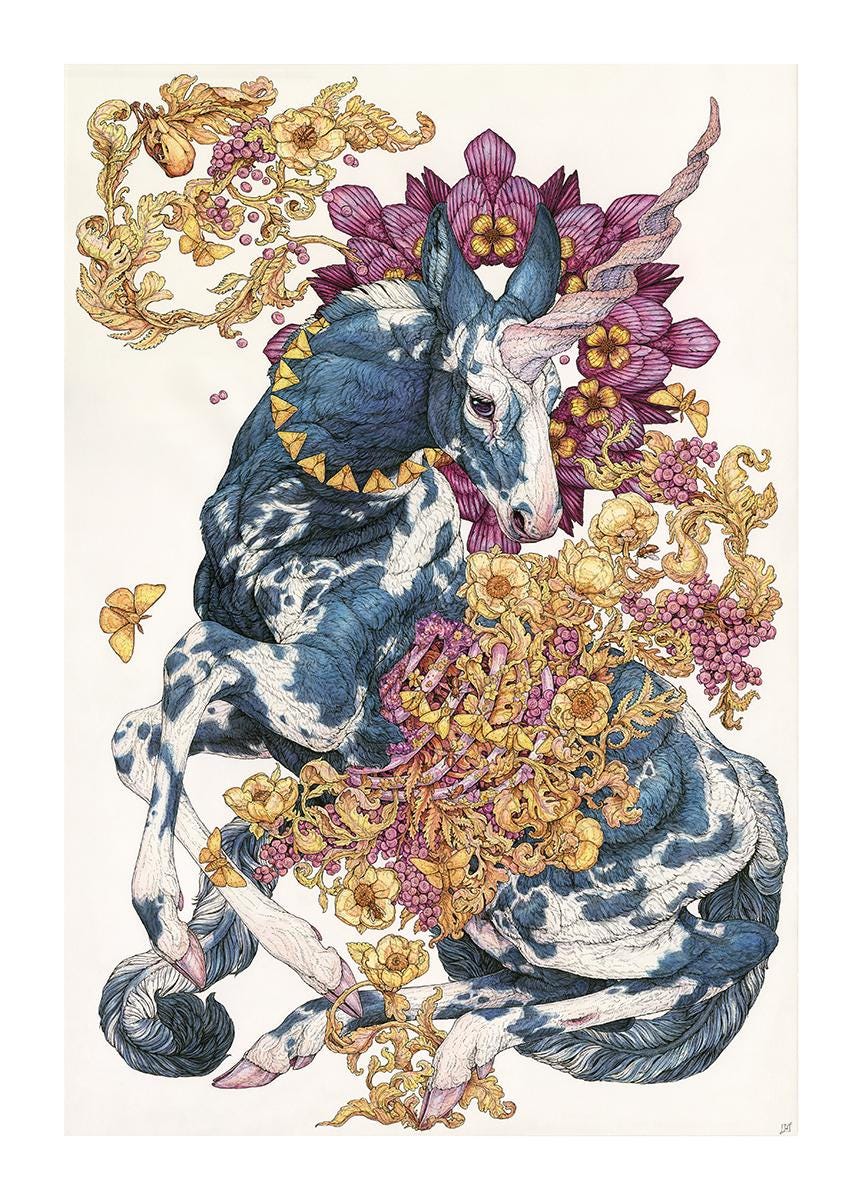 Heavenly Unicorn Medium Limited Edition Print