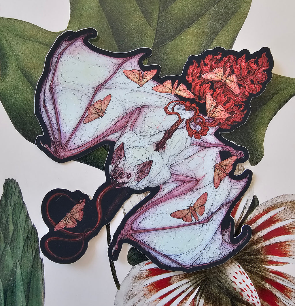 Emberlight Large Pink Bat Sticker