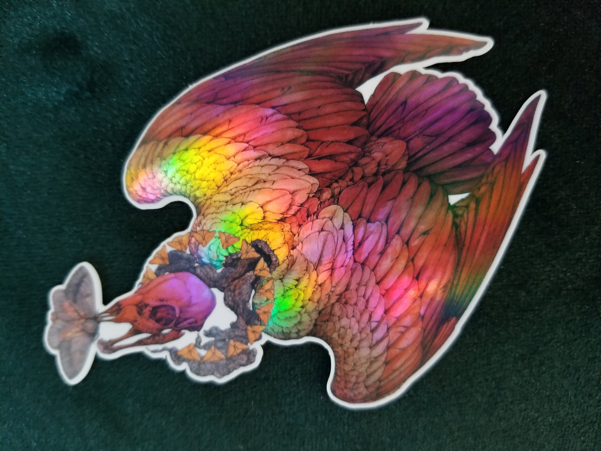 Red Cherub Holographic Sticker