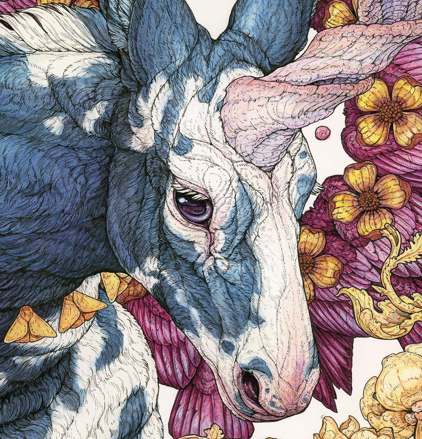 Heavenly Unicorn Limited Edition Mini Print
