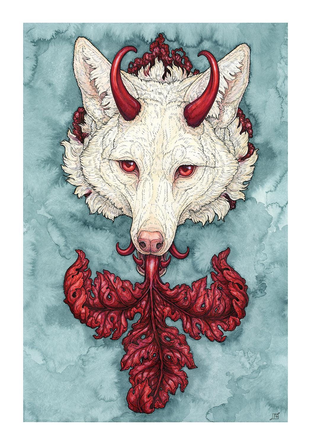 Cŵn Annwn (Left) Limited Edition Print