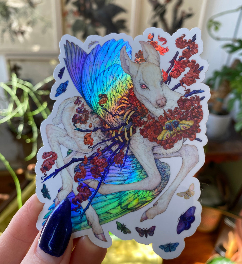Breathing Fire Holographic Sticker