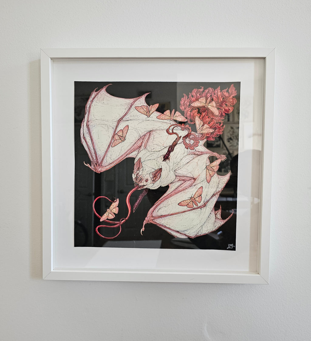 Emberlight Framed Original Watercolor