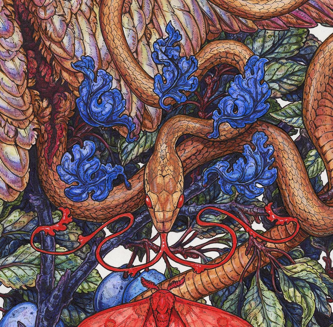 Little Devil in the Plums Limited Edition Print