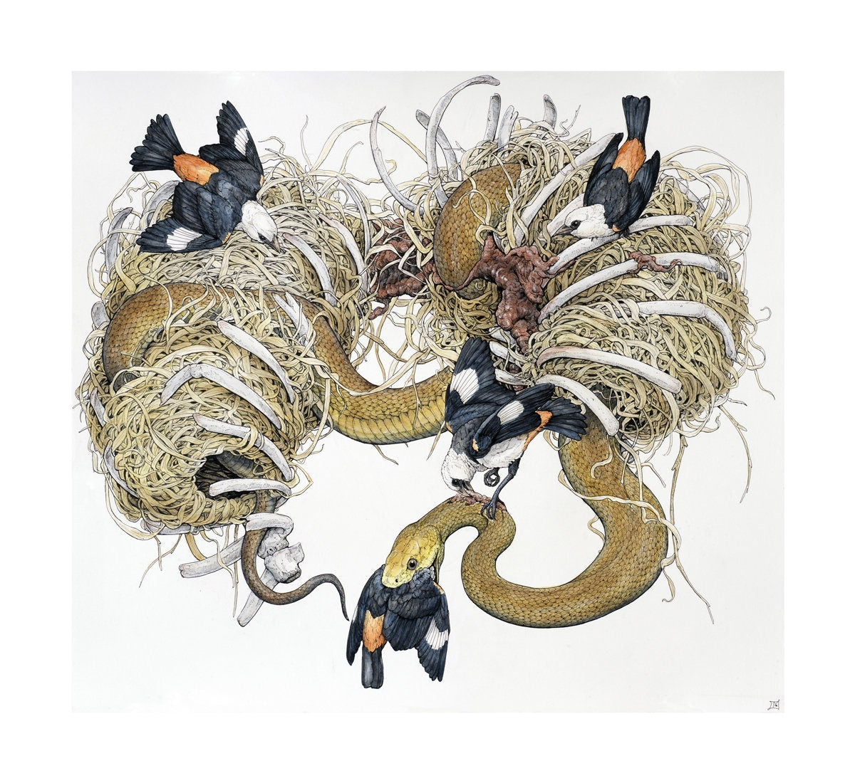 Inhale. Exhale. Choke Limited Edition Mini Print