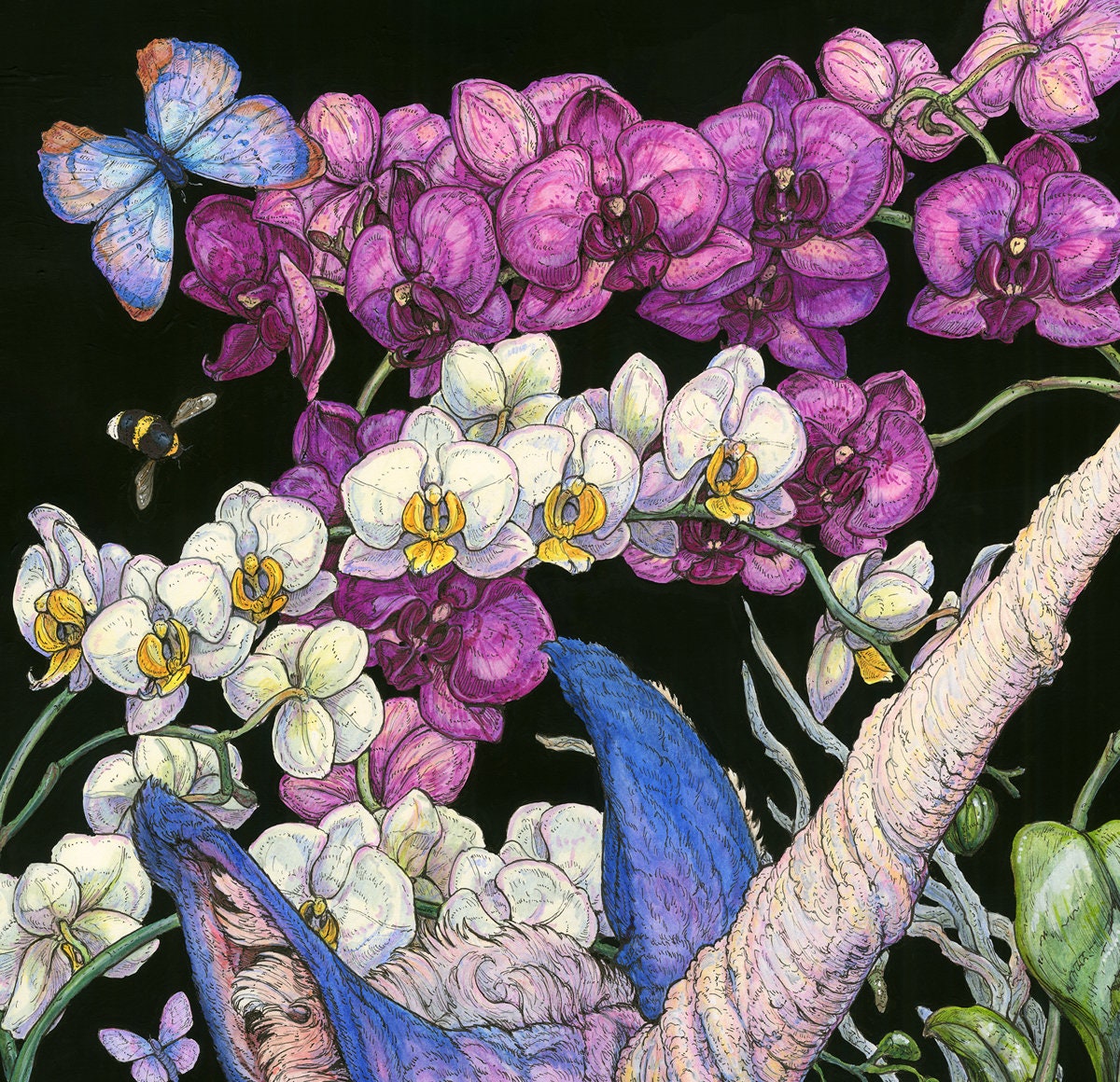 Orchid Guardian Mini Print