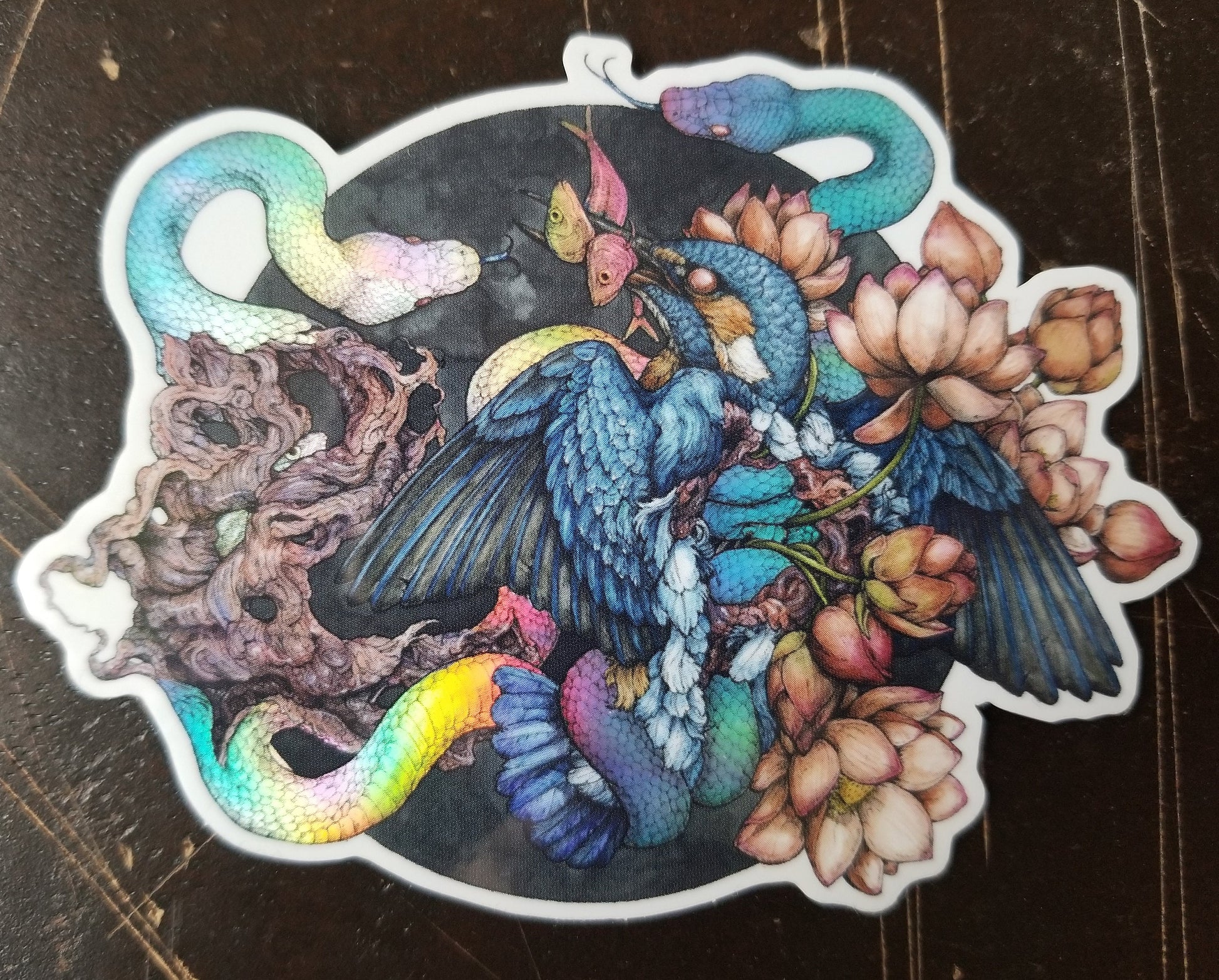 Kingfisher Holographic Sticker